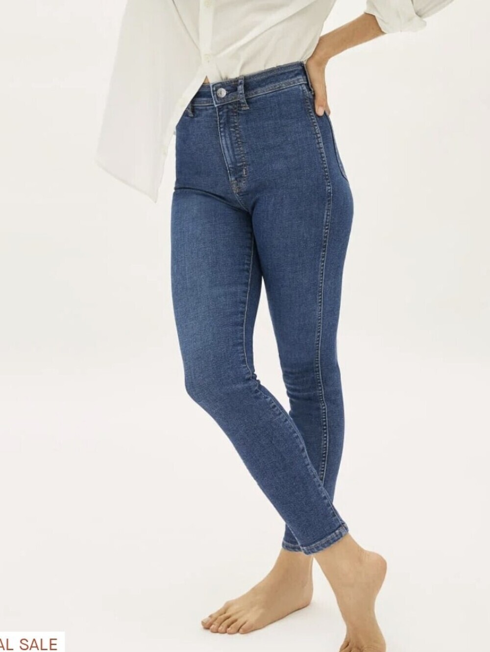 Everlane Way High Skinny Jeans Medium Wash Size 27